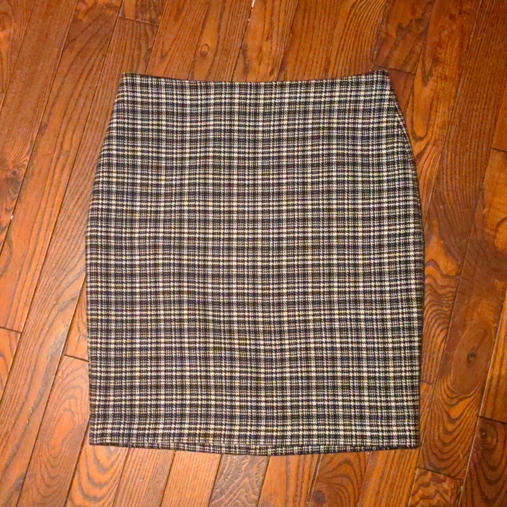 The Limited Plaid Pencil Mini Skirt